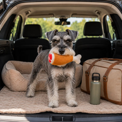 Plüsch Hundespielzeug Keule | Weiches Spielzeug mit Quietscher