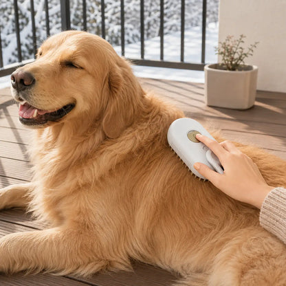 3-in-1 Dampfbürste für Katzen & Hunde | Fellbürste