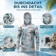 UPF 50+ Angel Hoodie Men | Longarm UV-Schutz Shirt