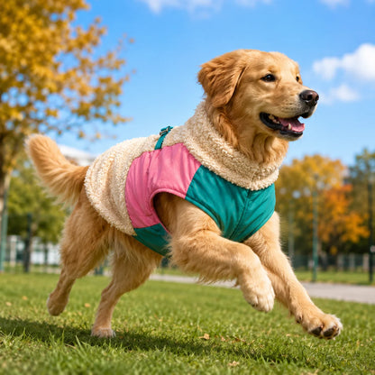 Warme Winter Hundemantel mit Fleece | Wasserabweisende Hundeweste