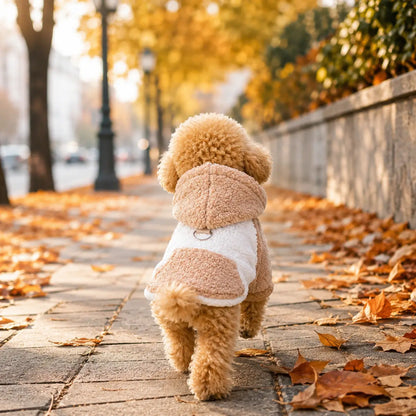 Hundemantel Winter | Warmer Fleece-Mantel für kleine & mittlere Hunde