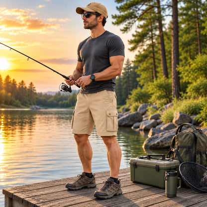 Herren Cargo Shorts aus Baumwolle | Robuste Outdoor & Freizeitshorts