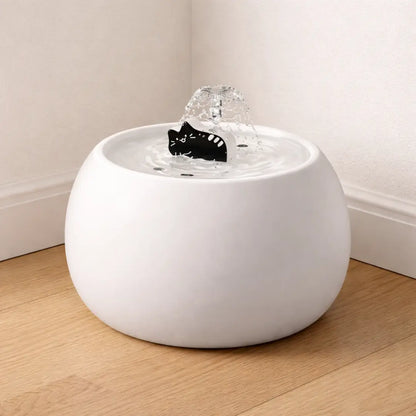 Ceramic Cat Fountain | 1.5L Drinking Fountain Quiet