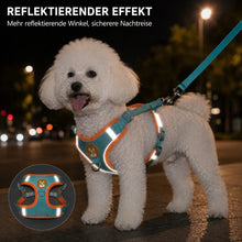 Hundegeschirr mit Leine | Reflektierendes No-Pull Brustgeschirr für Hunde