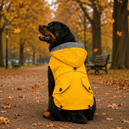 Hunderegenmantel wasserdicht | Regenjacke mit Kapuze für Hunde