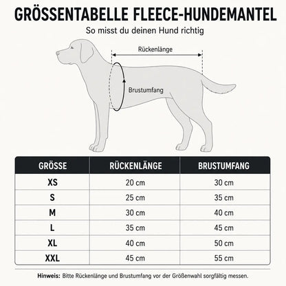 Hundemantel Winter | Warmer Fleece-Mantel für kleine & mittlere Hunde