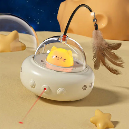 SpaceChaser – Das UFO-Spielzeug für aktive Wohnungskatzen