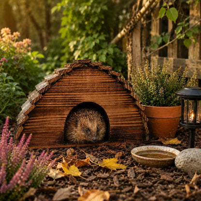 Igelhaus aus Holz | Wetterfestes Winterquartier für Igel