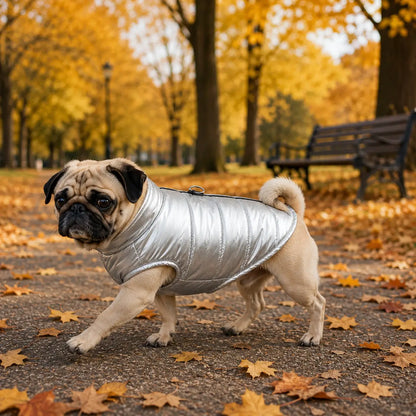 Hundemantel wasserdicht | Warmer Wintermantel mit Leinenringen