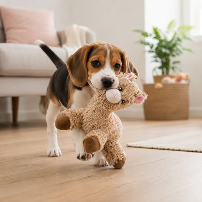 Plüsch Hundespielzeug Alpaka | Leises Kuscheltier für Hunde