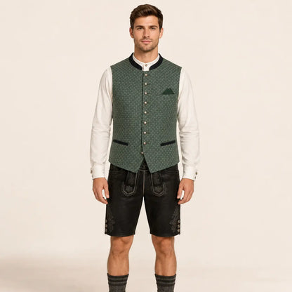 Trachtenweste Herren Grün | Elegante Weste für Oktoberfest