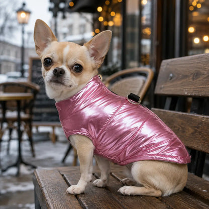 Hundemantel wasserdicht | Warmer Wintermantel mit Leinenringen