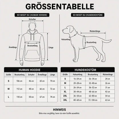 Halloween Partnerlook Set | Skelett Kostüm für Hund & Mensch
