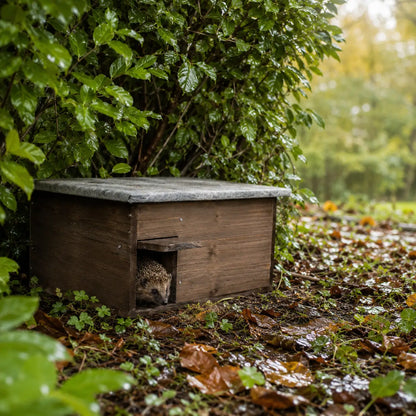 Igelhaus aus Holz für den Garten | Sicheres Winterquartier für Igel
