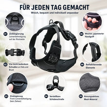 Hundegeschirr No Pull mit Griff | Verstellbar, Reflektierend & Bequem