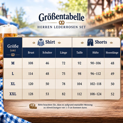 Herren Oktoberfest Lederhosen | Trachten Outfit mit Hut