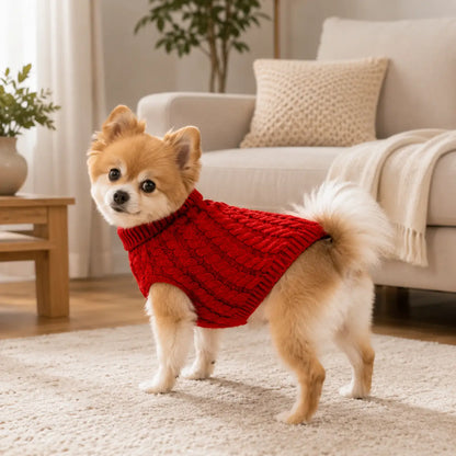 Hundepullover Strick für kleine Hunde | Warmer Hundemantel