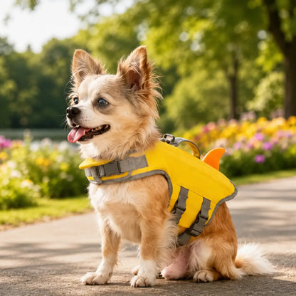 Hundeschwimmweste mit Rettungsgriff | Verstellbare Schwimmhilfe für kleine Hunde