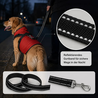 Wasserdichter Hundemantel mit Geschirr für kleine & mittlere Hunde