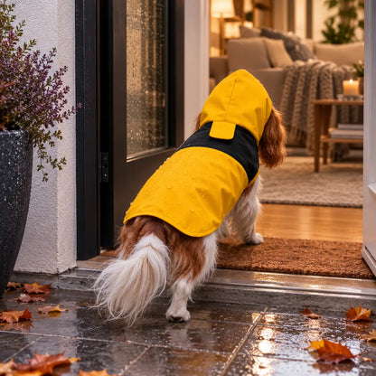 Hunderegenmantel wasserdicht | Leichte Regenjacke mit Kapuze
