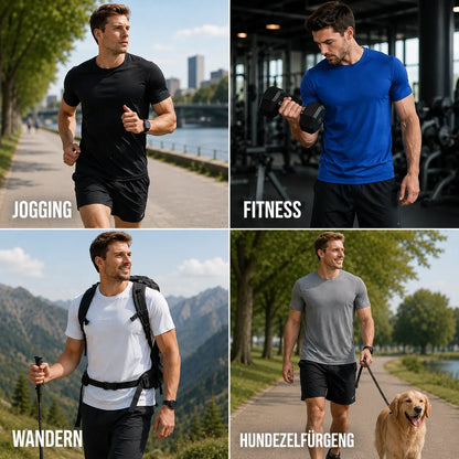 Herren Sportshirt – Atmungsaktiv, Schnell trocknend für Training