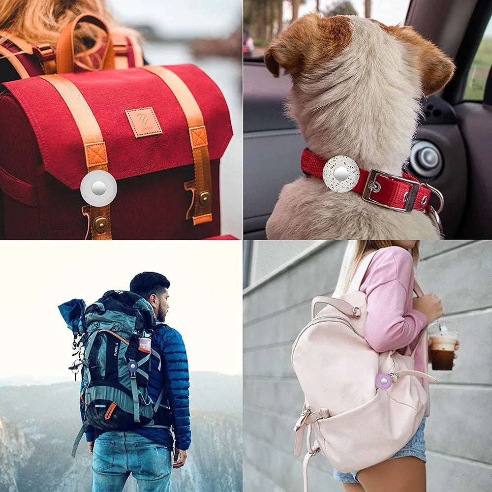 TrackBuddy – Silikon AirTag Hülle für Hunde Halsbänder