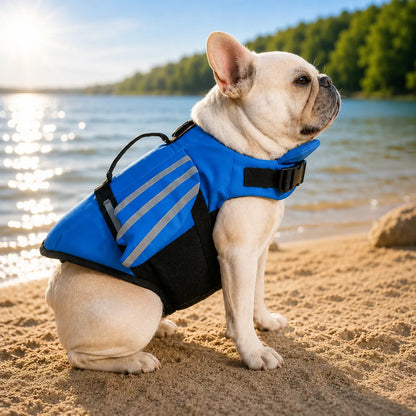 Schwimmweste Hund mit Kinnauflage |Sicherer Auftrieb & Verstellbar