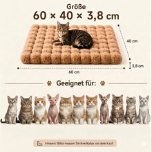 Warmes Katzenbett | Flauschiges Plüschbett für den Winter