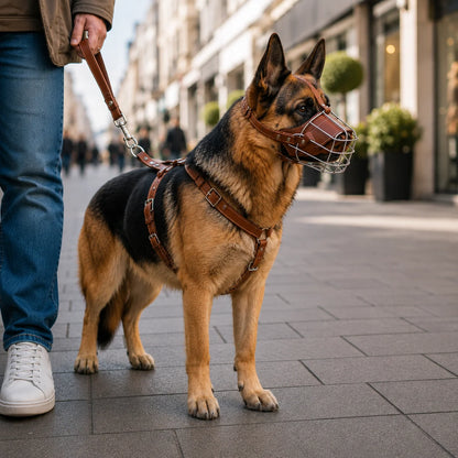 Metall Maulkorb Hund| Sicher, Gepolstert & Verstellbar