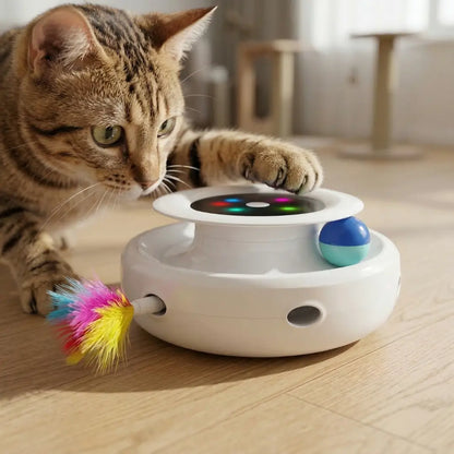 Interaktives Katzenspielzeug Automatisch | Feder & Ball Spiel