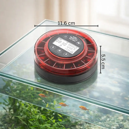 Distributeur automatique de nourriture pour aquarium | 16 compartiments & minuterie LED