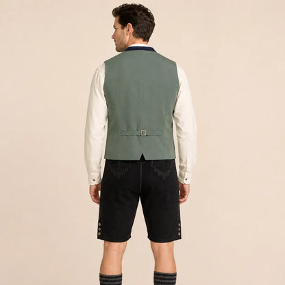 Trachtenweste Herren Grün | Elegante Weste für Oktoberfest