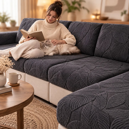 Sofabezug Samt Stretch | Kratzfester Sofaschutz für Hunde & Katzen