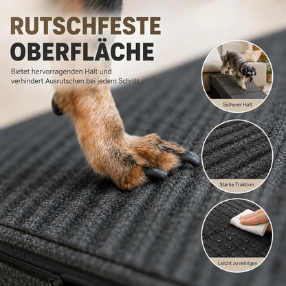2-in-1 Hunderampe & Hocker | Faltbare Haustierrampe bis 50 kg
