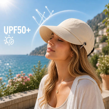 Damen Sonnenhut aus Baumwolle | UV-Schutz Bucket Hat mit Breiter Krempe