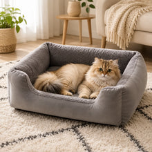 Katzenbett für Hunde & Katzen|Weiches Plüschbett mit PP-Füllung