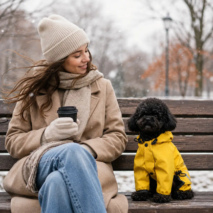 Hunderegenmantel wasserdicht | Regenanzug für kleine & mittlere Hunde