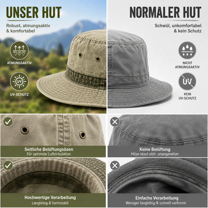 Herren Fischerhut aus Baumwolle | Bucket hat UPF50+ UV-Schutz