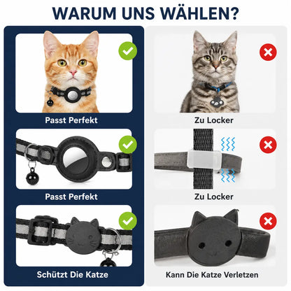 FreiheitsSafe | GPS Katzenhalsband mit AirTag Halter