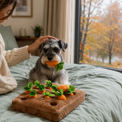 Hundespielzeug Schnüffelteppich | Intelligenzspielzeug mit Karotten