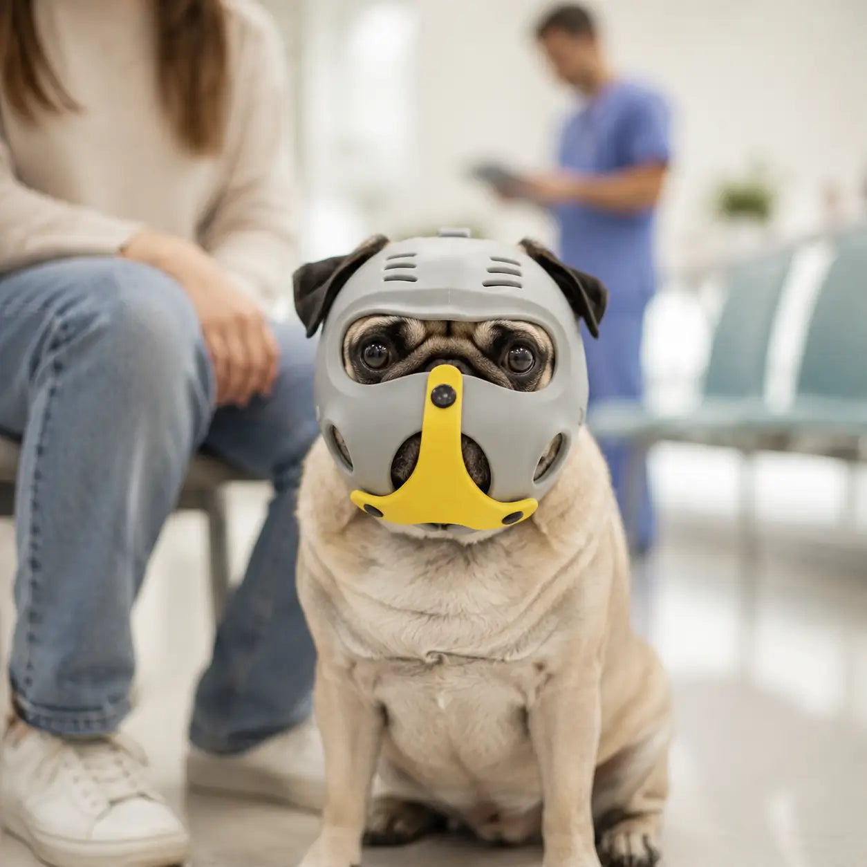 Maulkorb für Französische Bulldogge Lifestyle-Bild