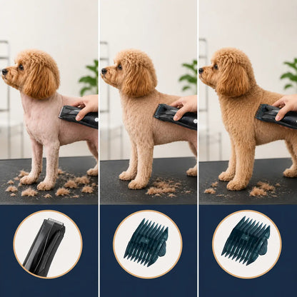 Tondeuse silencieuse pour chien avec aspiration | Sans fil pour toilettage canin