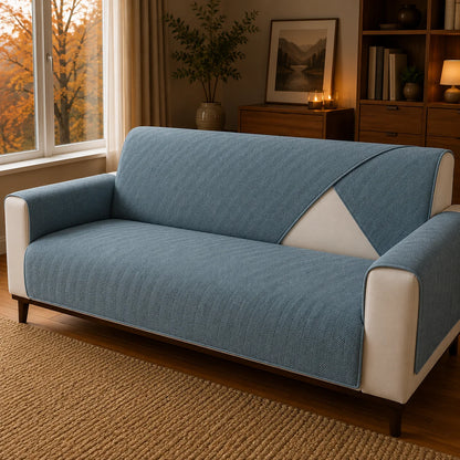 Sofaschutz Winter | Warme Chenille Sofadecke rutschfest & waschbar