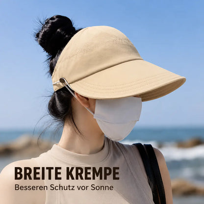 Damen Sonnenhut aus Baumwolle | UV-Schutz Bucket Hat mit Breiter Krempe