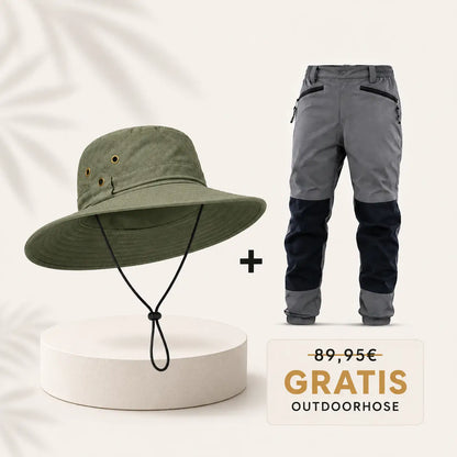 Sonnenhut mit breiter Krempe | Inklusive gratis Wathose
