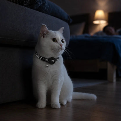 Katzenhalsband mit AirTag-Halter | Reflektierend & verstellbar