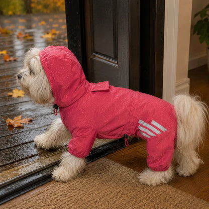 Hunderegenmantel wasserdicht | Regenanzug für kleine & mittlere Hunde