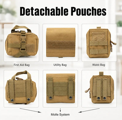 Hundegeschirr Taschen MOLLE Set | Taktische Hundetasche Outdoor
