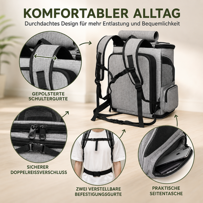 Katzenrucksack mit Sichtfenster | Transportrucksack