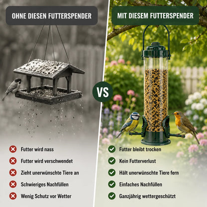 Vogelfutterhaus zum Aufhängen | Transparenter Wildvogelfutterspender